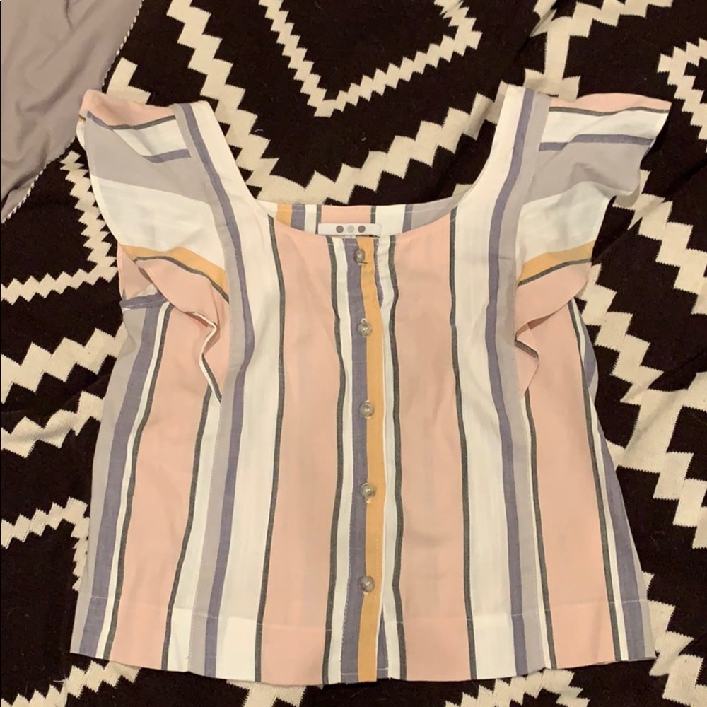 Beautiful Three Dot Striped Blouse